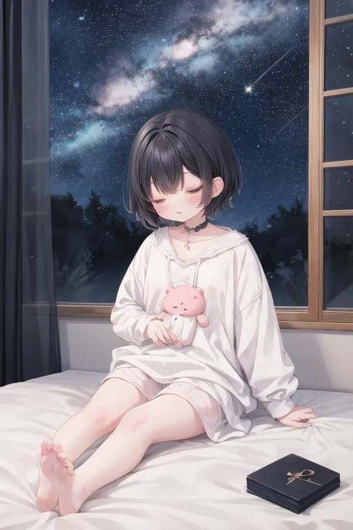 Cute Moon sleeping