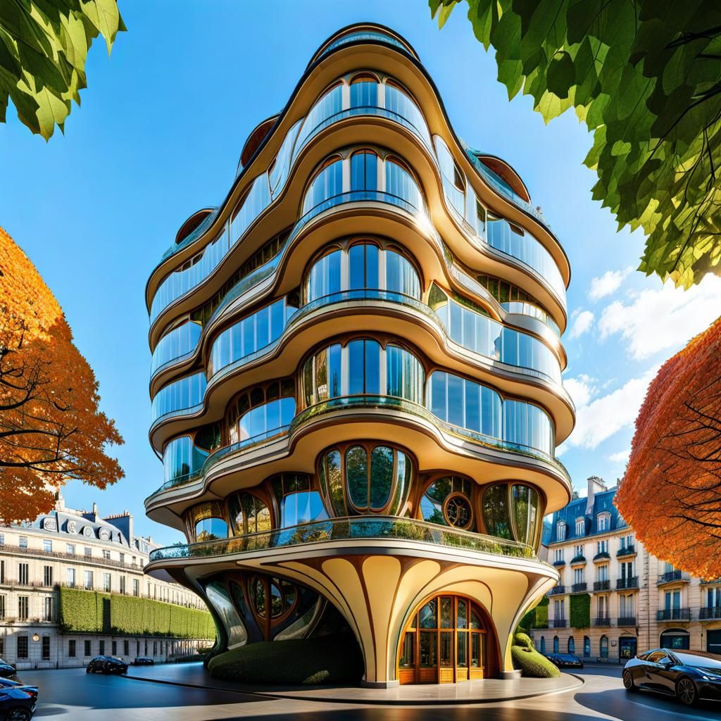 A Parisian futuristic building