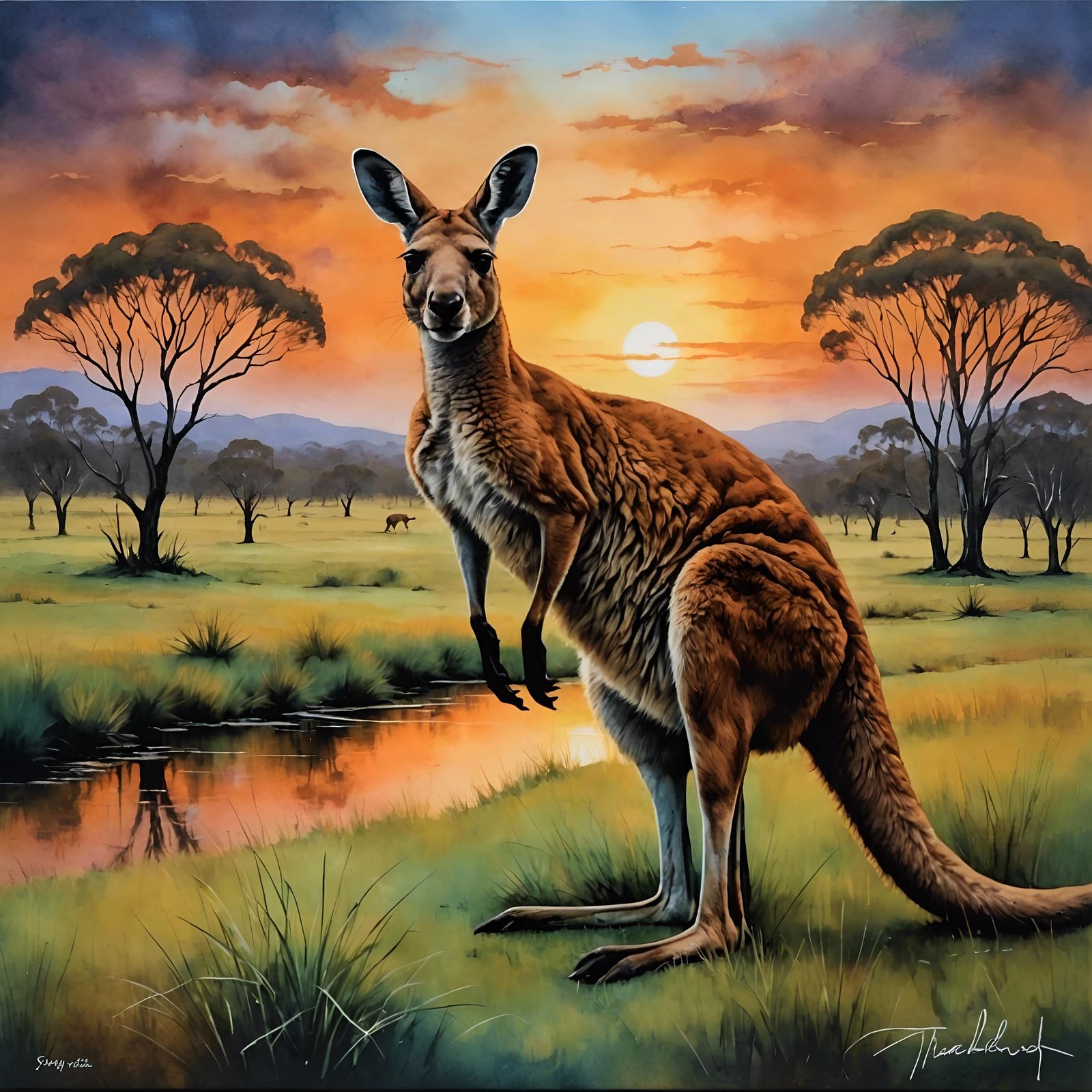 Kangaroo Sunset  by @Disillusioned