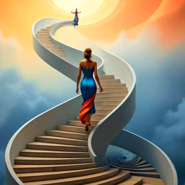 Elegant Ladies in Infinite Stairway Maze