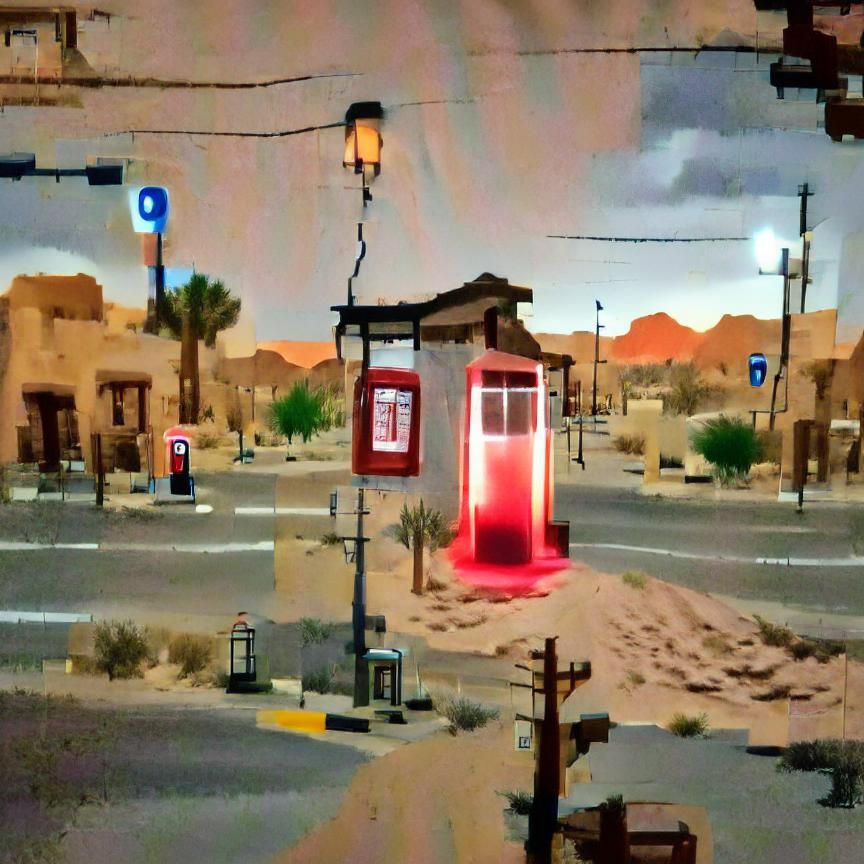 A time traveler arrives in an old desert town