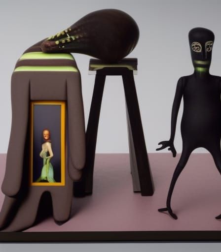 Esoteric Stopmotion Photograph in Hyperreal Style