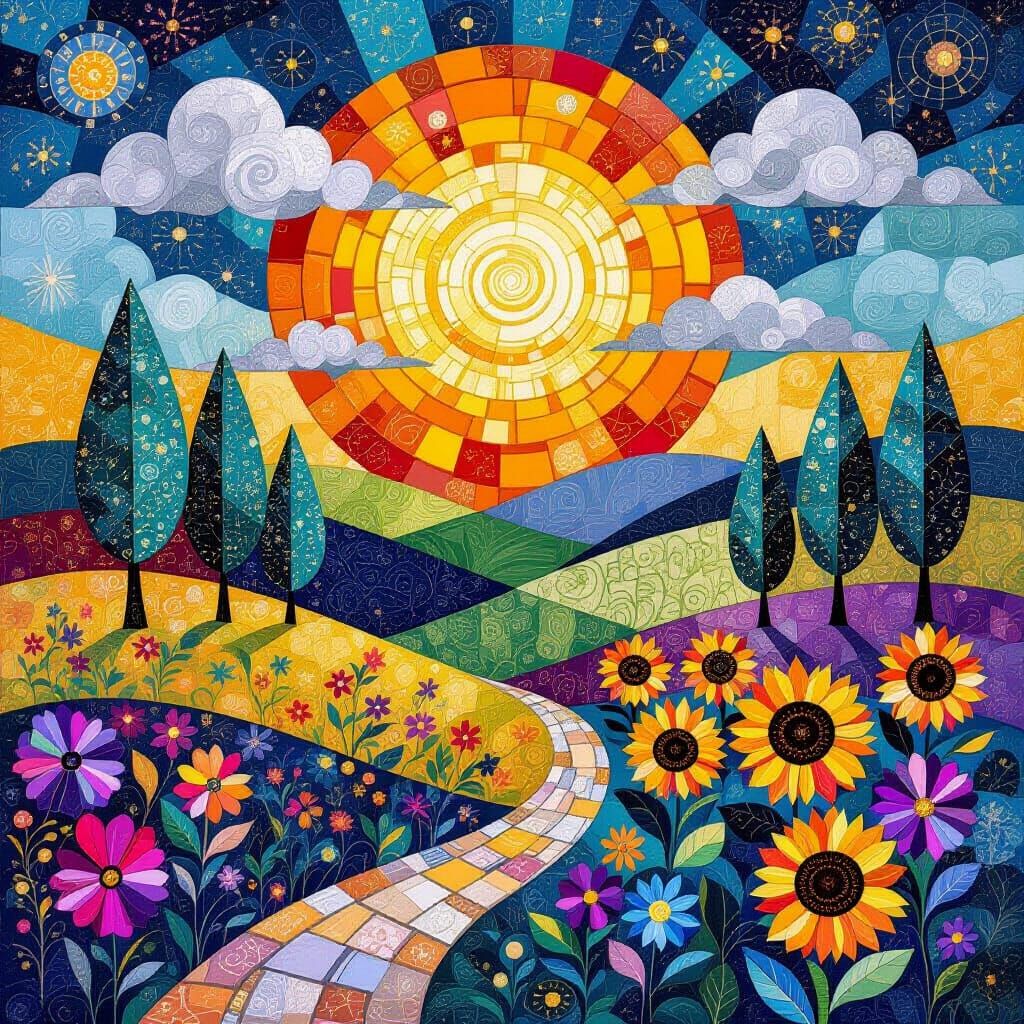 Patchwork Pastures  by @zephyrael