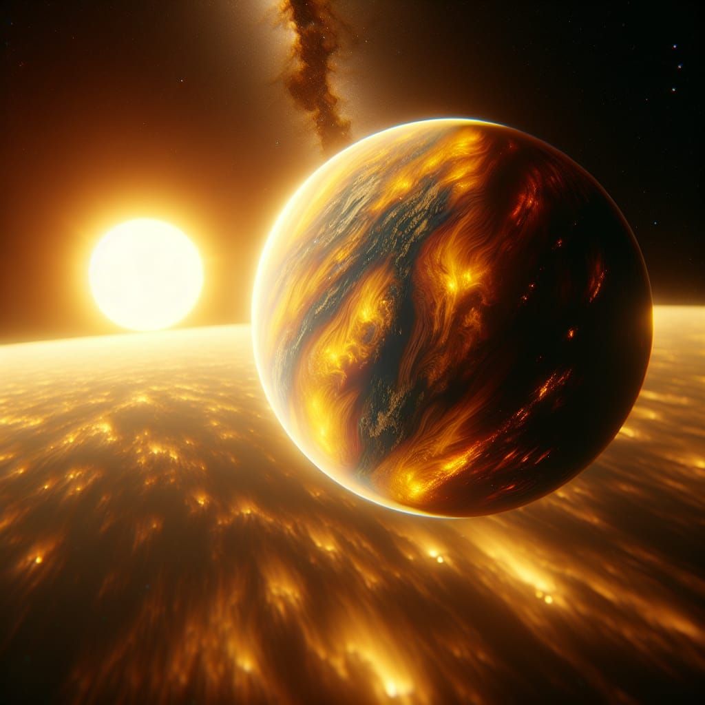 Planet Falling Into The Sun