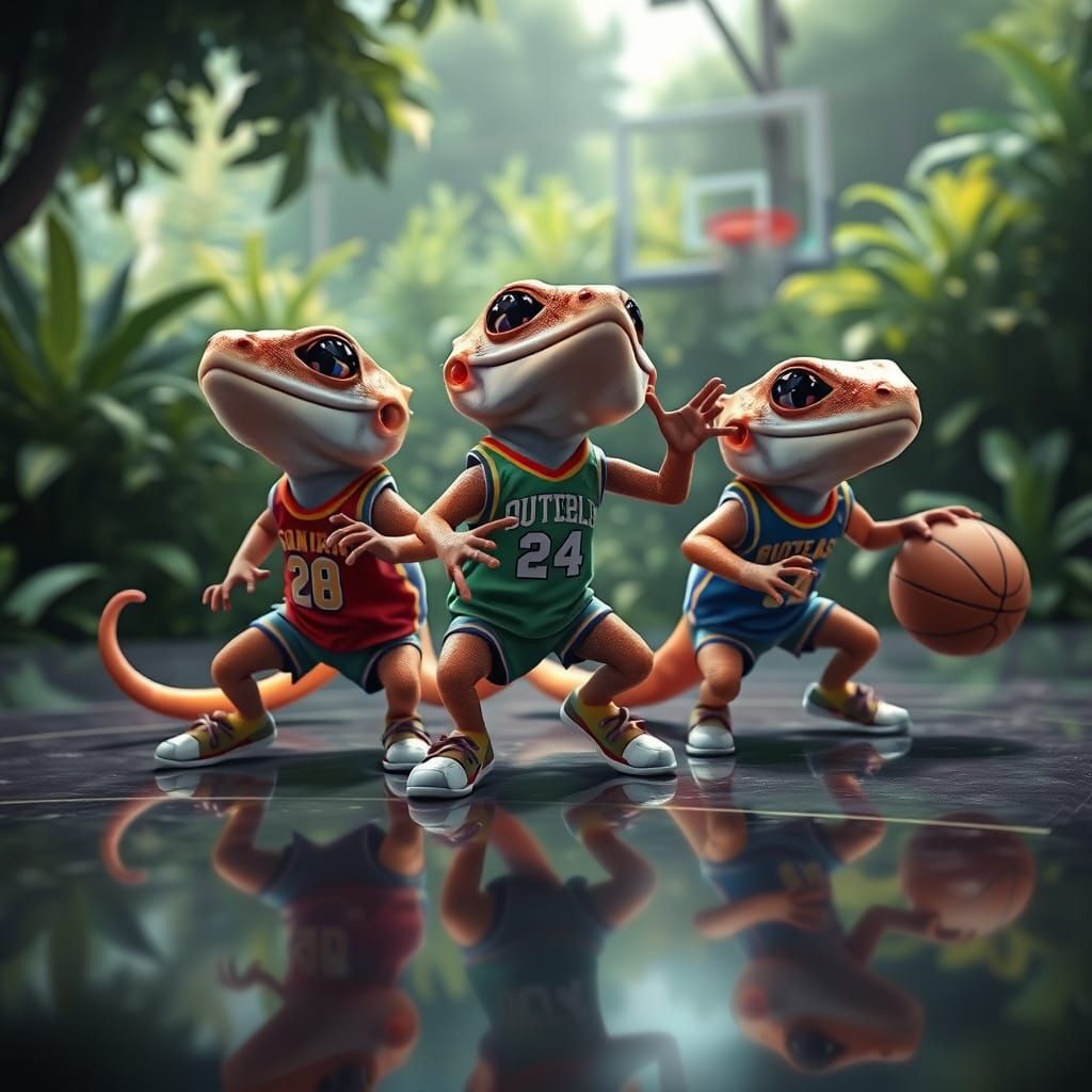 Salamander basketball team  by @Andrachiel