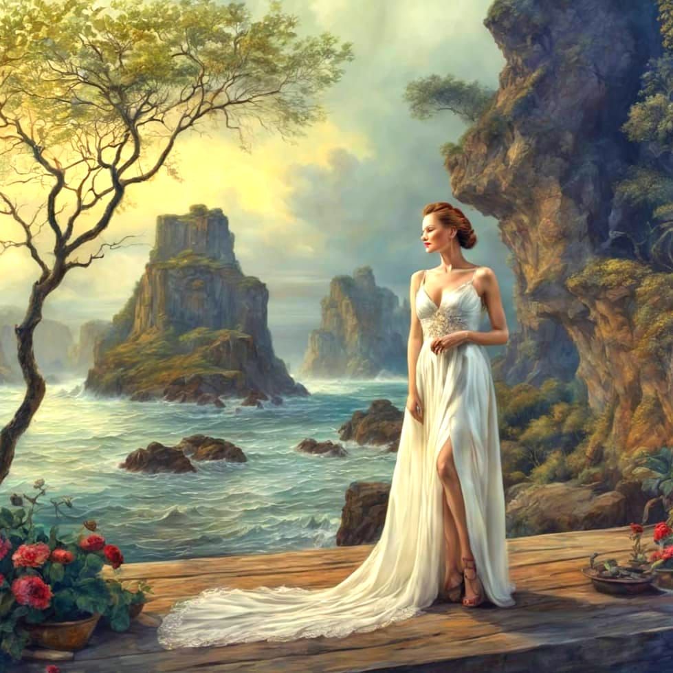 Ethereal Portrait in Surrealistic Environments