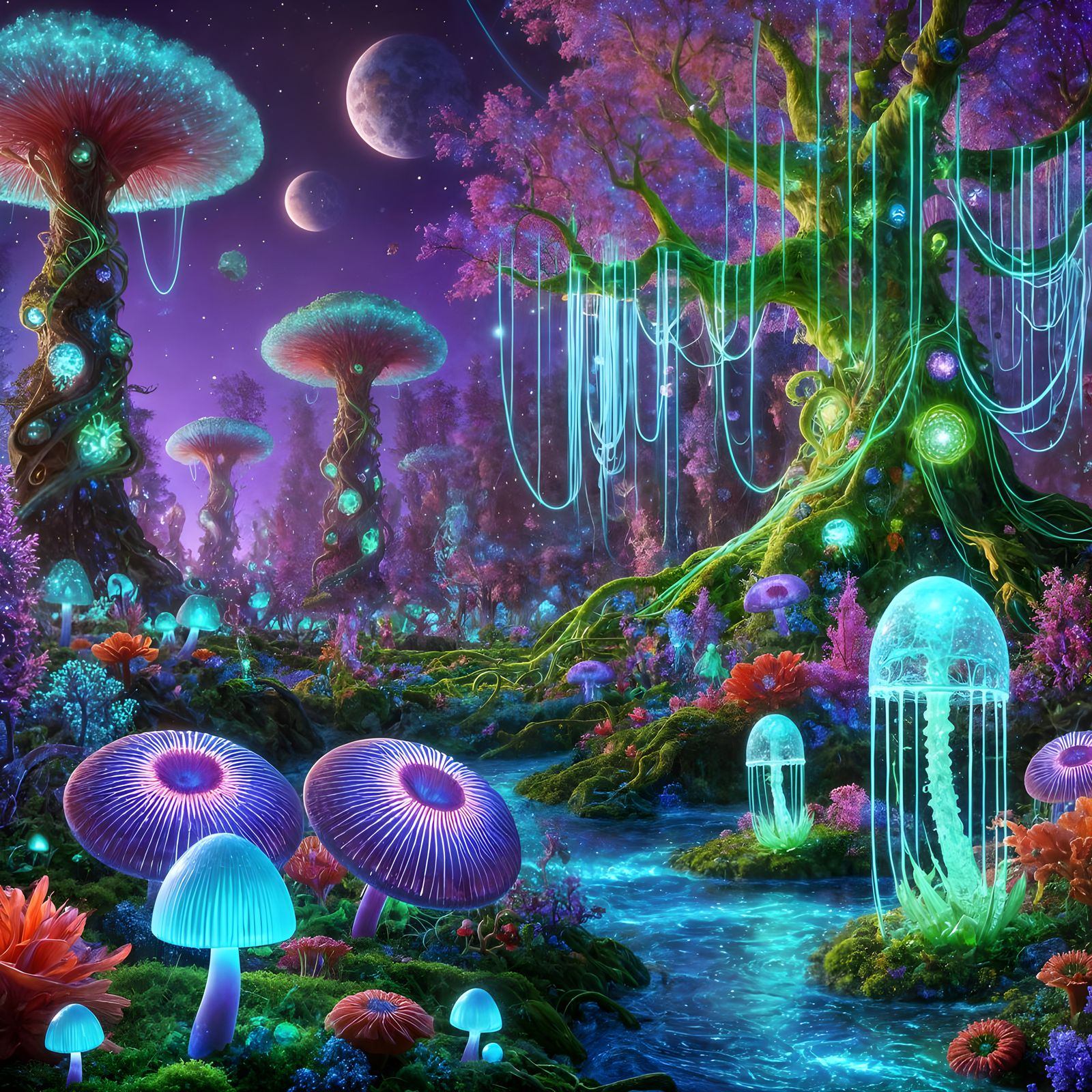 Glowing Alien World