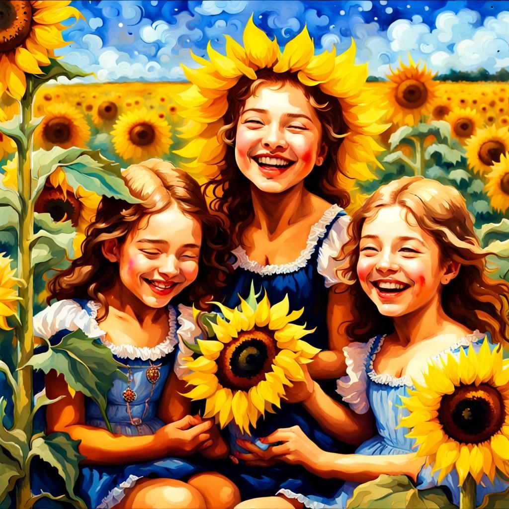 Happy sisters