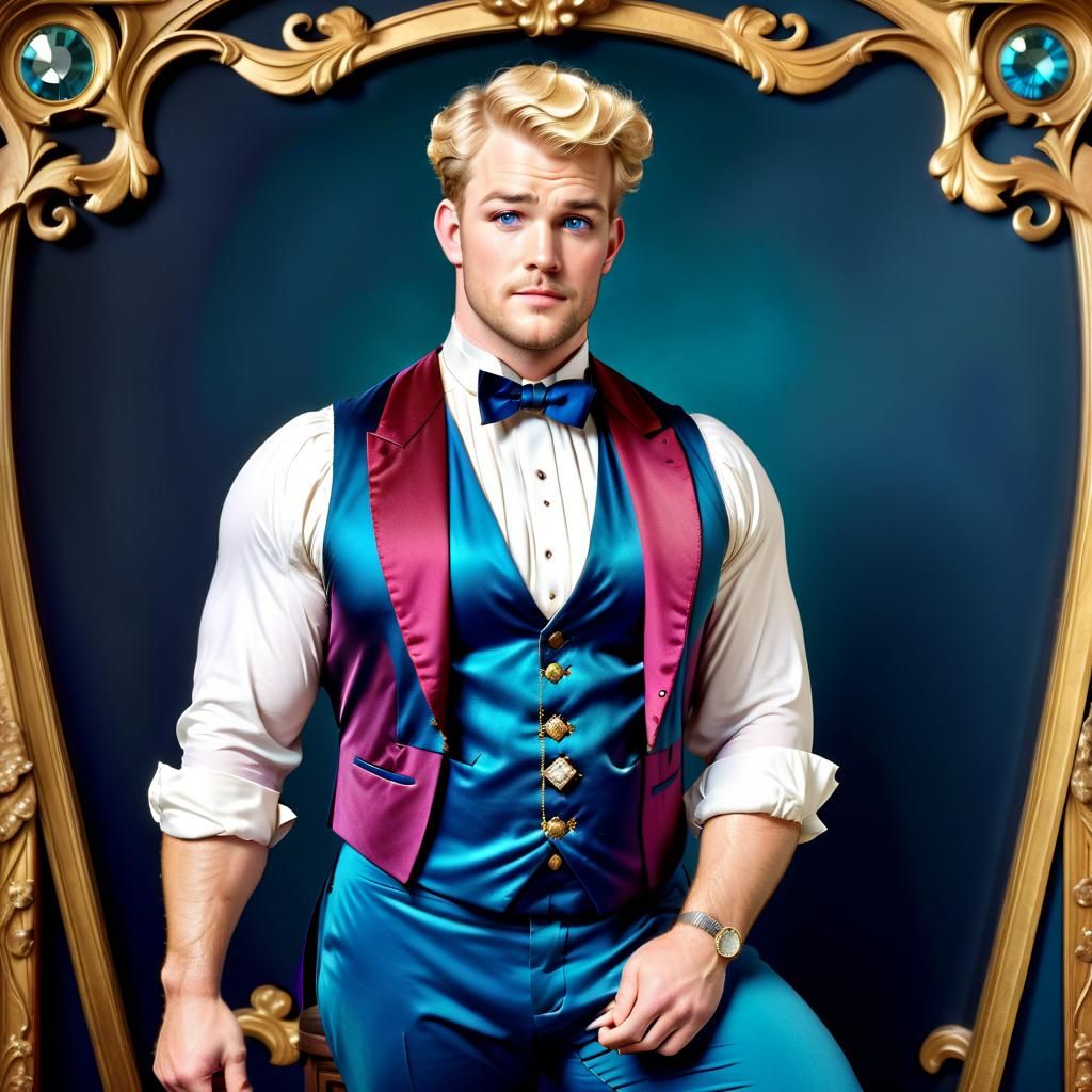 Handsome blond man