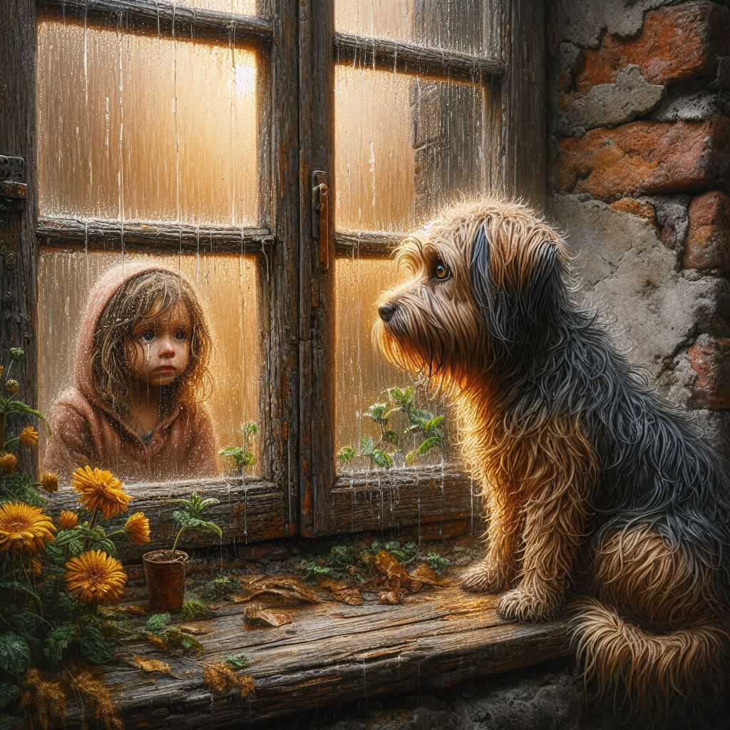 It's raining Buddy... Now we won't be able to play 😜🐶🐶