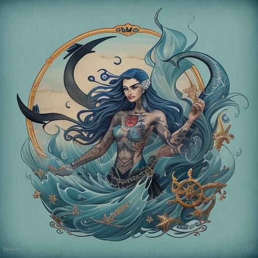 sea anchor Illustration featuring various neo taditional/new...
