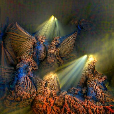 Angels rising Gustave Doré HDR volumetric lighting