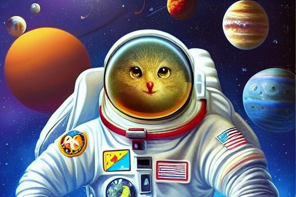 Cat-stronaut - AI Generated Artwork - NightCafe Creator