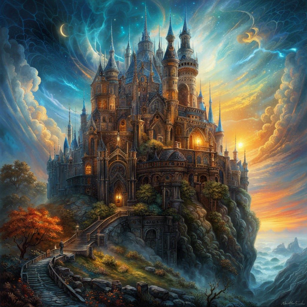 Astral Cloud Castle - AI Generated Artwork - NightCafe Creator