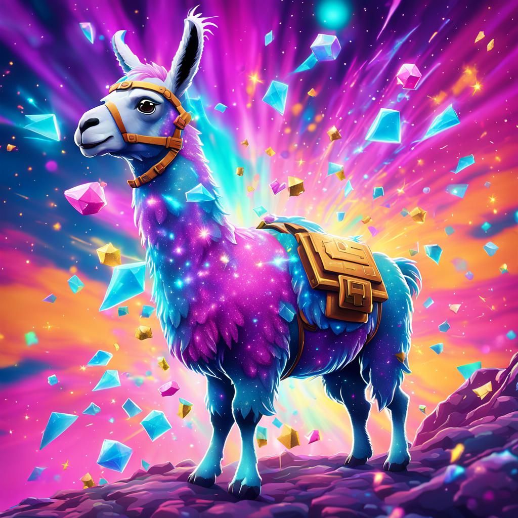 fortnite llama with glitter bomb explosion
