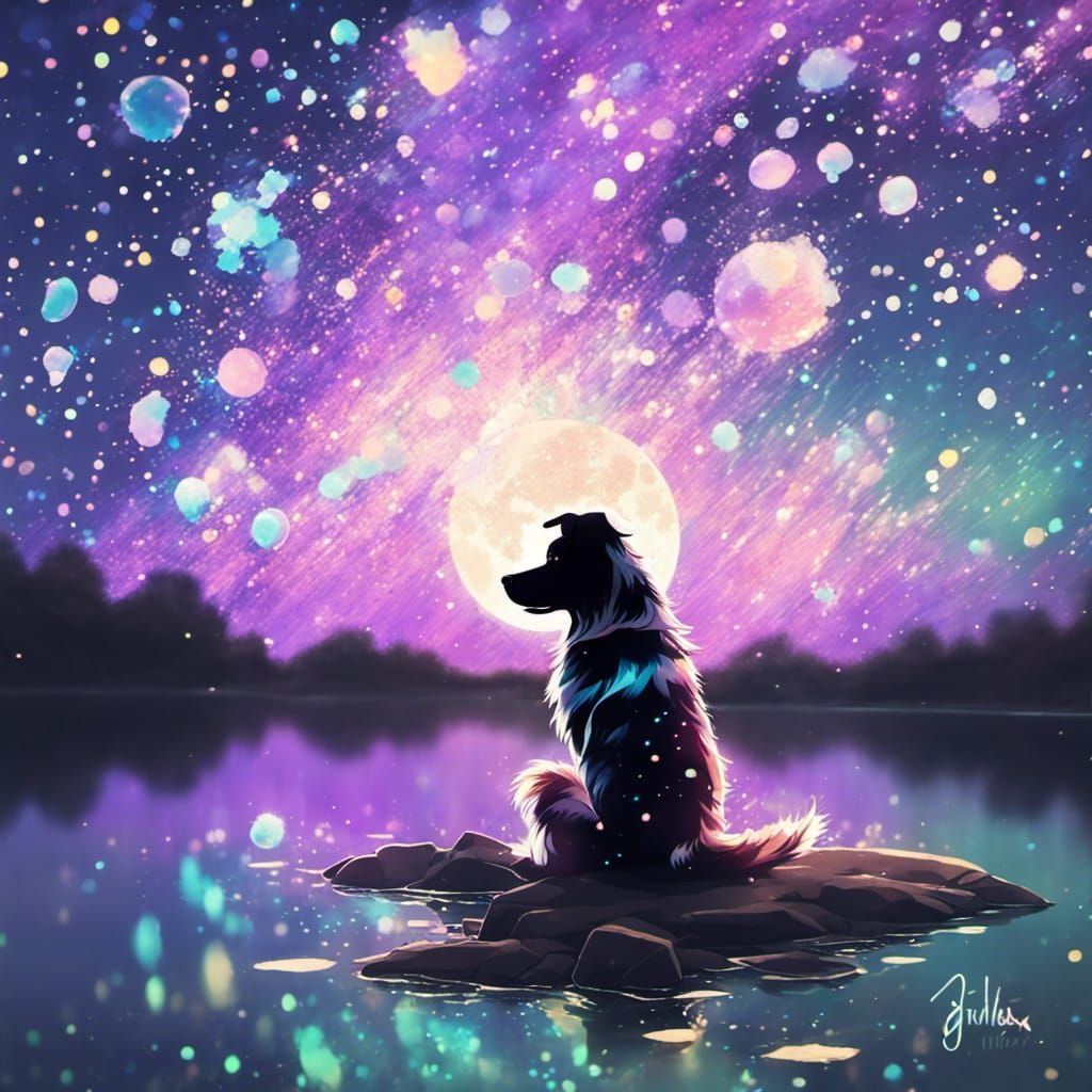 Lonely Glitter dog.