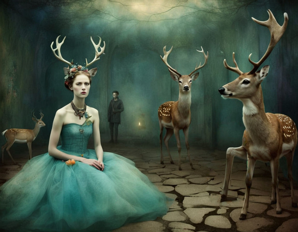 Woman with a deer