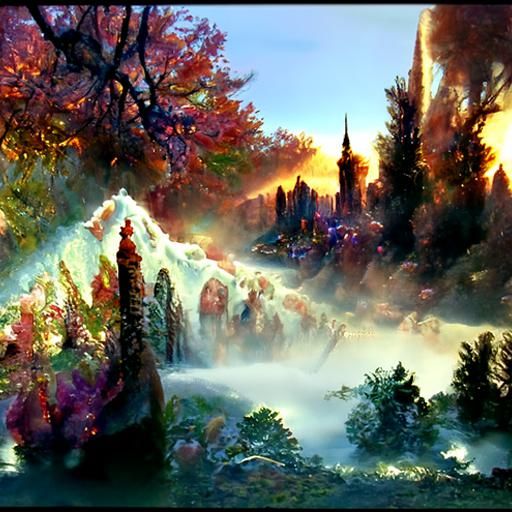 Cinematic fantasy landscape