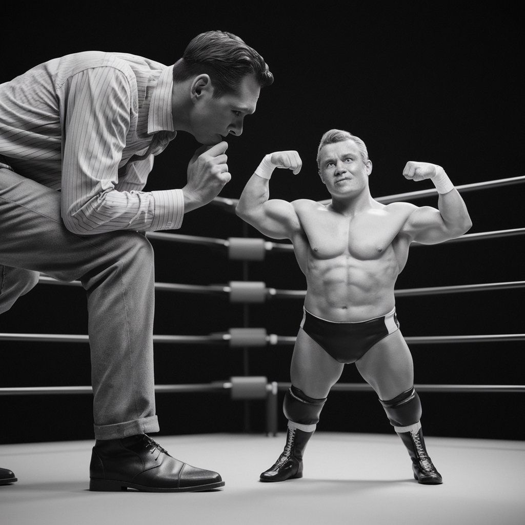 Gorgeous George, 1950's TV professional wrestling star.