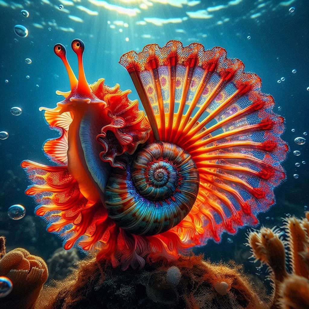 Gastropoda flamenca in her habitat