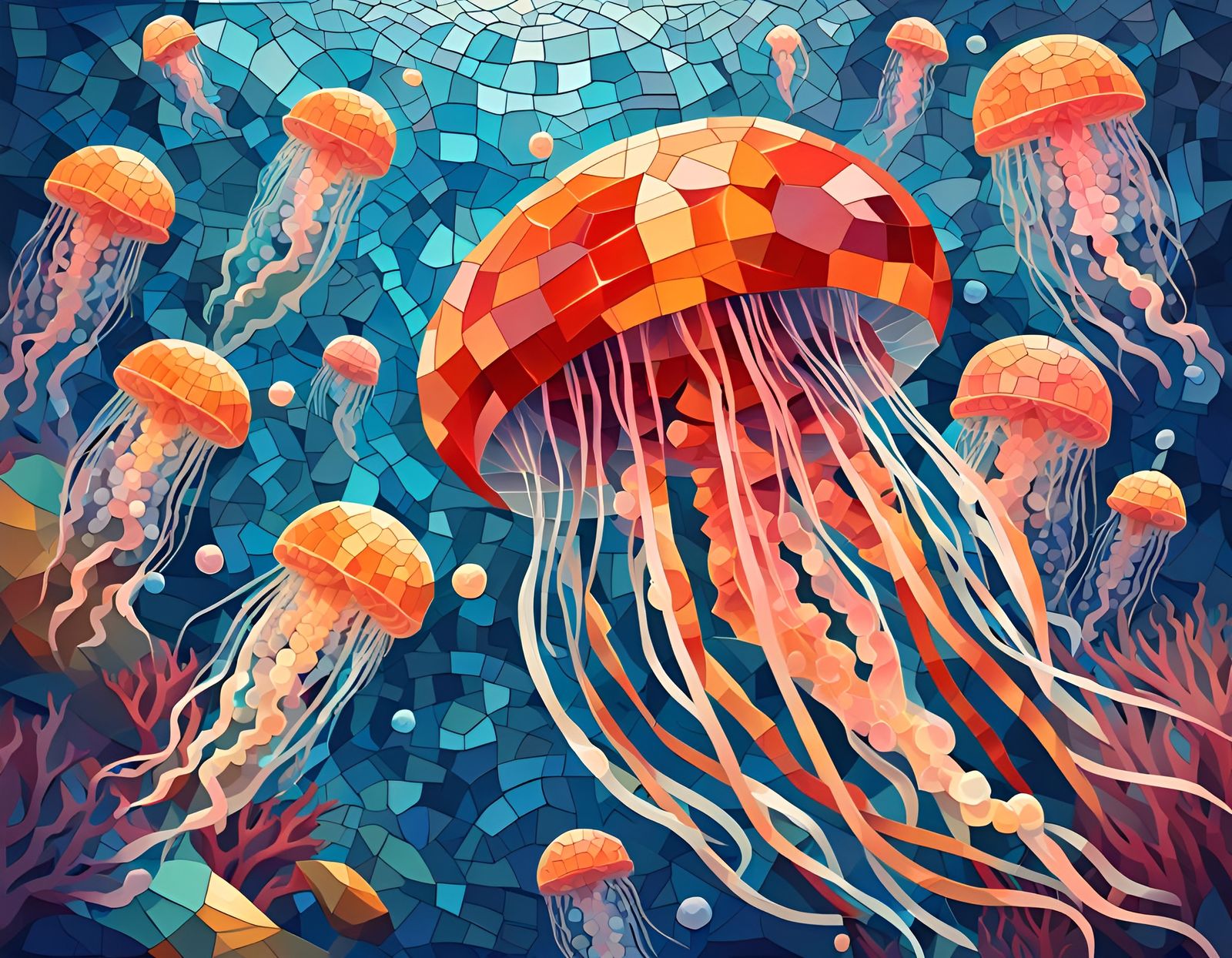 Field of Jellyfish 🪼   by @Koffee