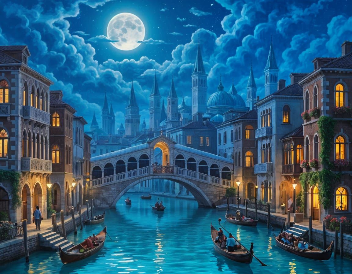 Venice canal scene  by @D-Forge