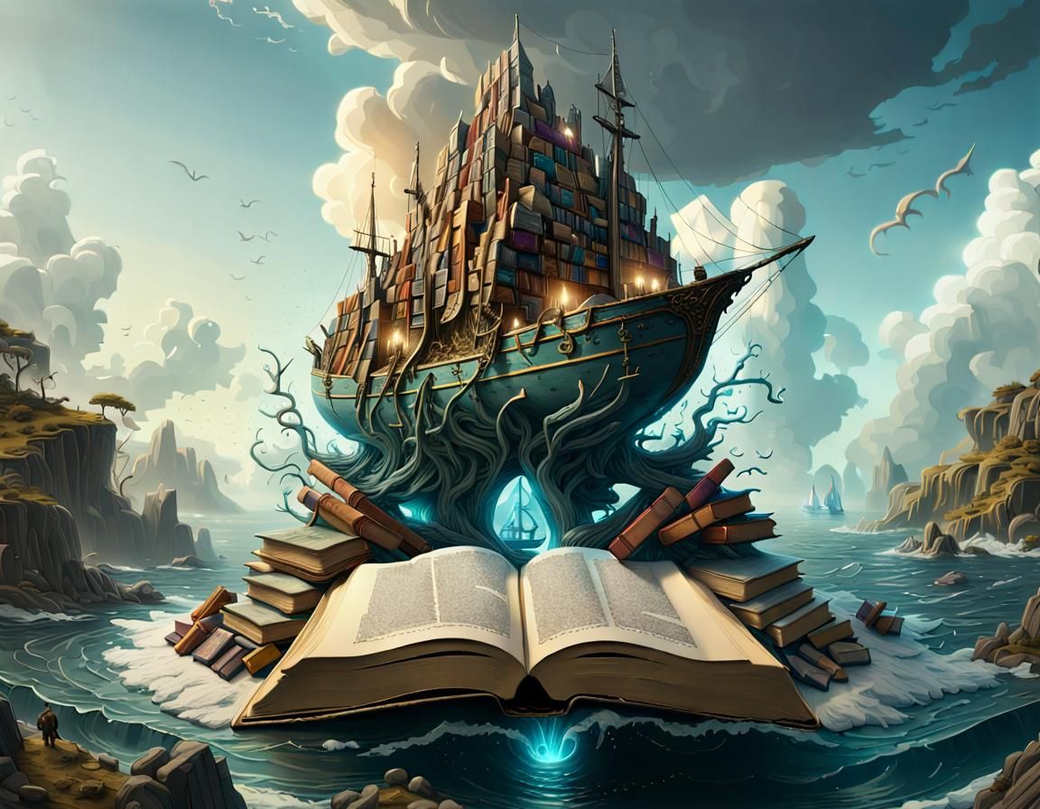 Literary Island  by @kauri