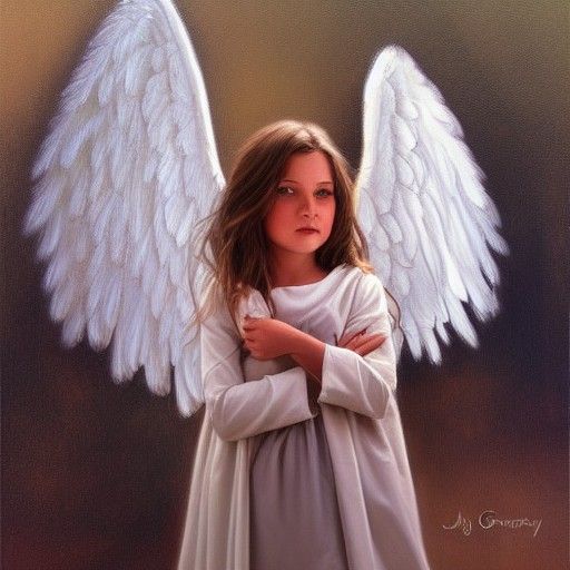 My daughter is an angel. - AI Generated Artwork - NightCafe Creator