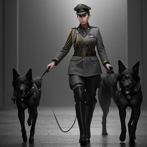 Police dogs, grey uniform AI Generated Artwork NightCafe Creator