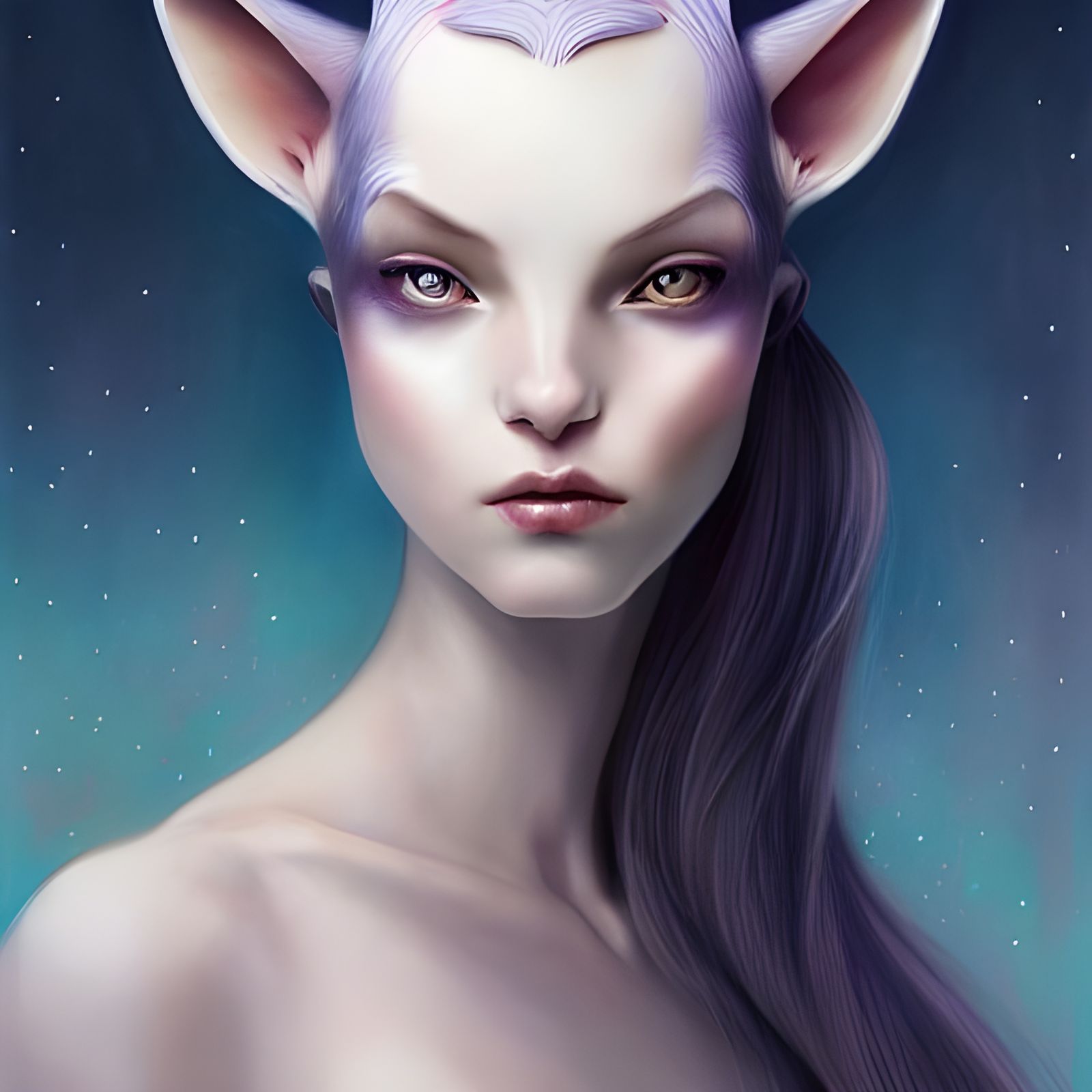 A chimera of Mewtwo and a beautiful woman by Anna Dittman, 8...