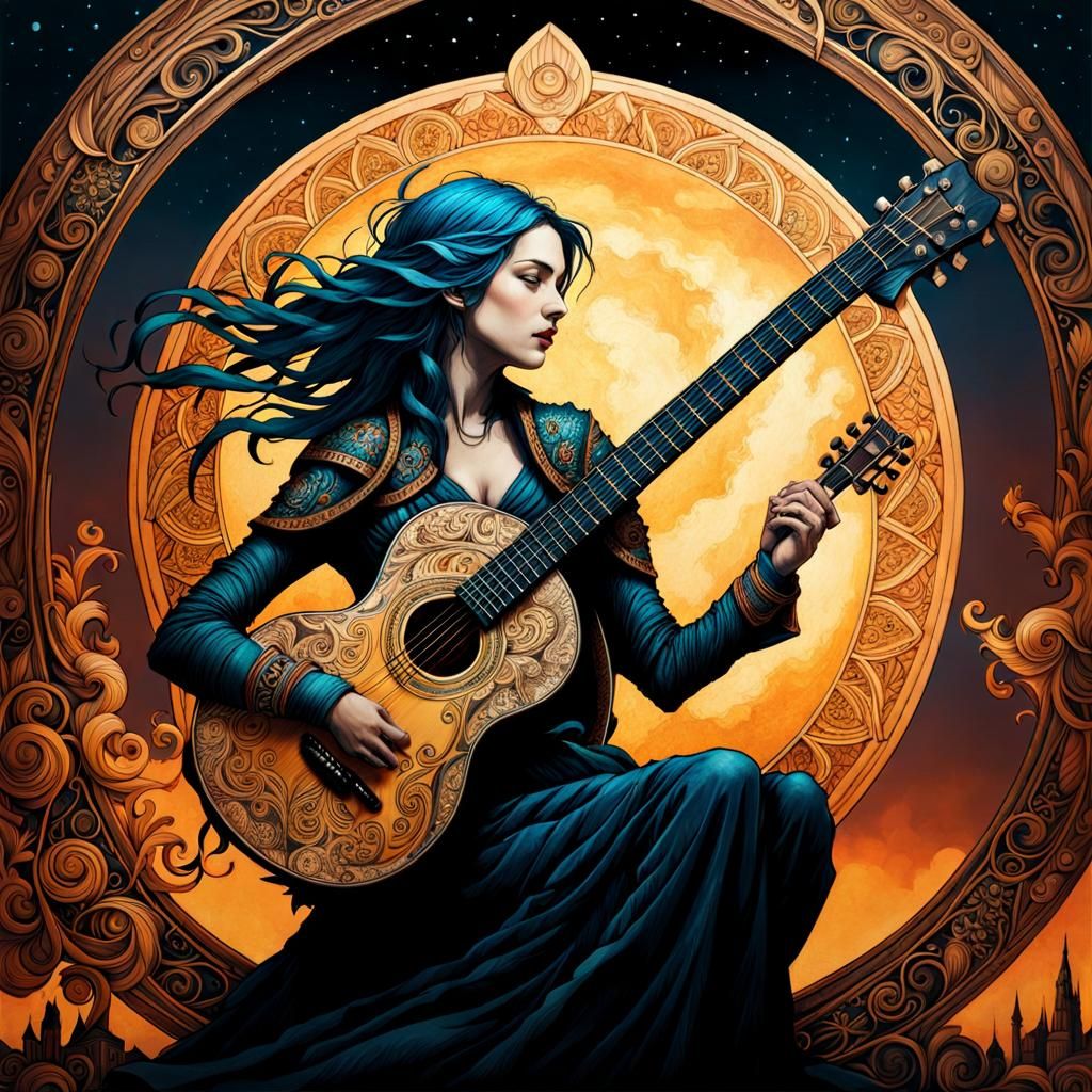 ACOUSTIC GUITAR MUSE 16 AI Generated Artwork NightCafe Creator