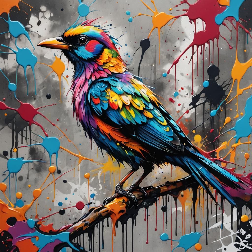 Majestic colorful bird
