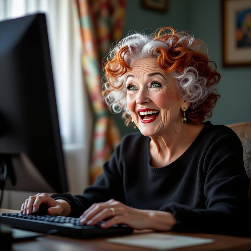 Enjoying Her Computer Game  by @paulie