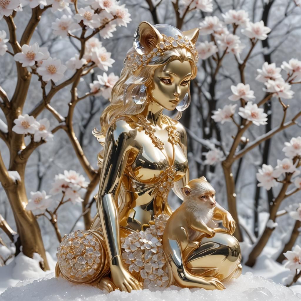 Kitsune Glass Figurine #77