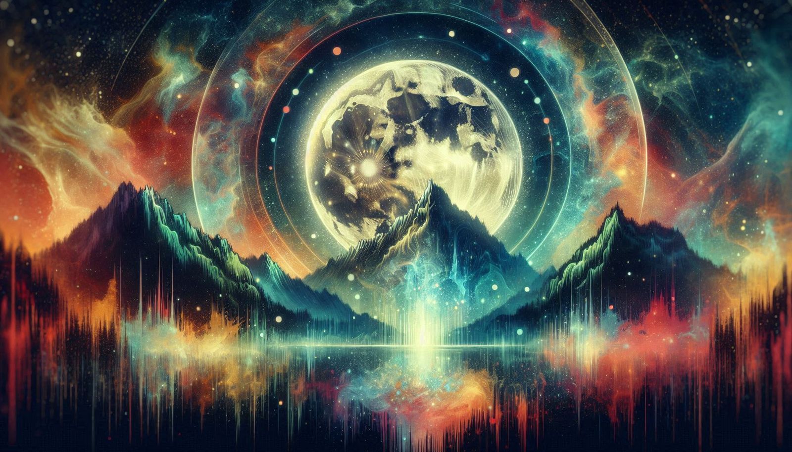Glitched Fullmoon Mountains