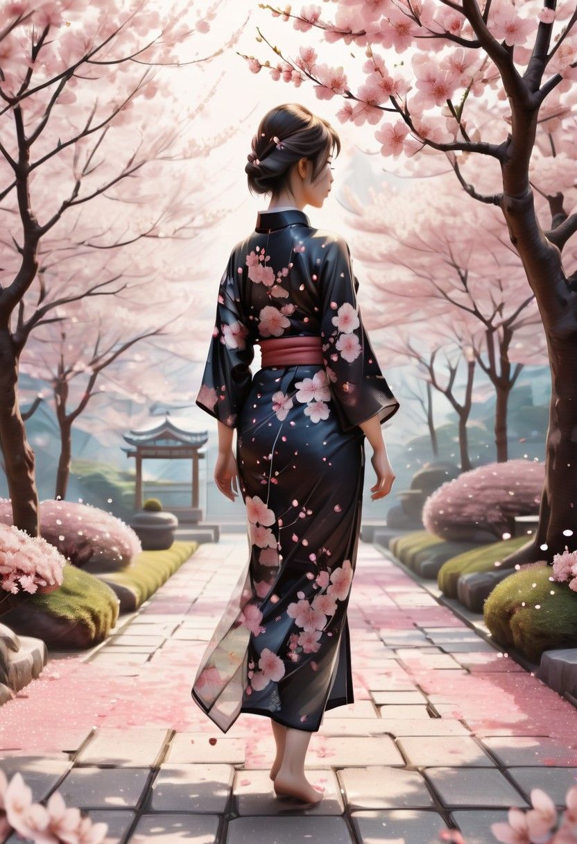 cherry blossom garden