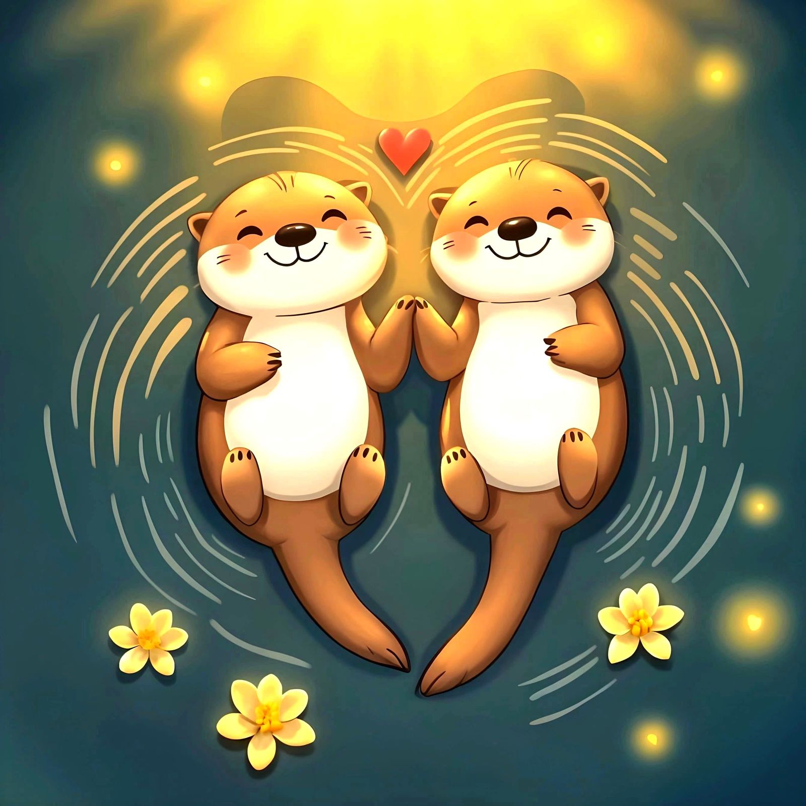 Otter couple   by @Floe Joe 