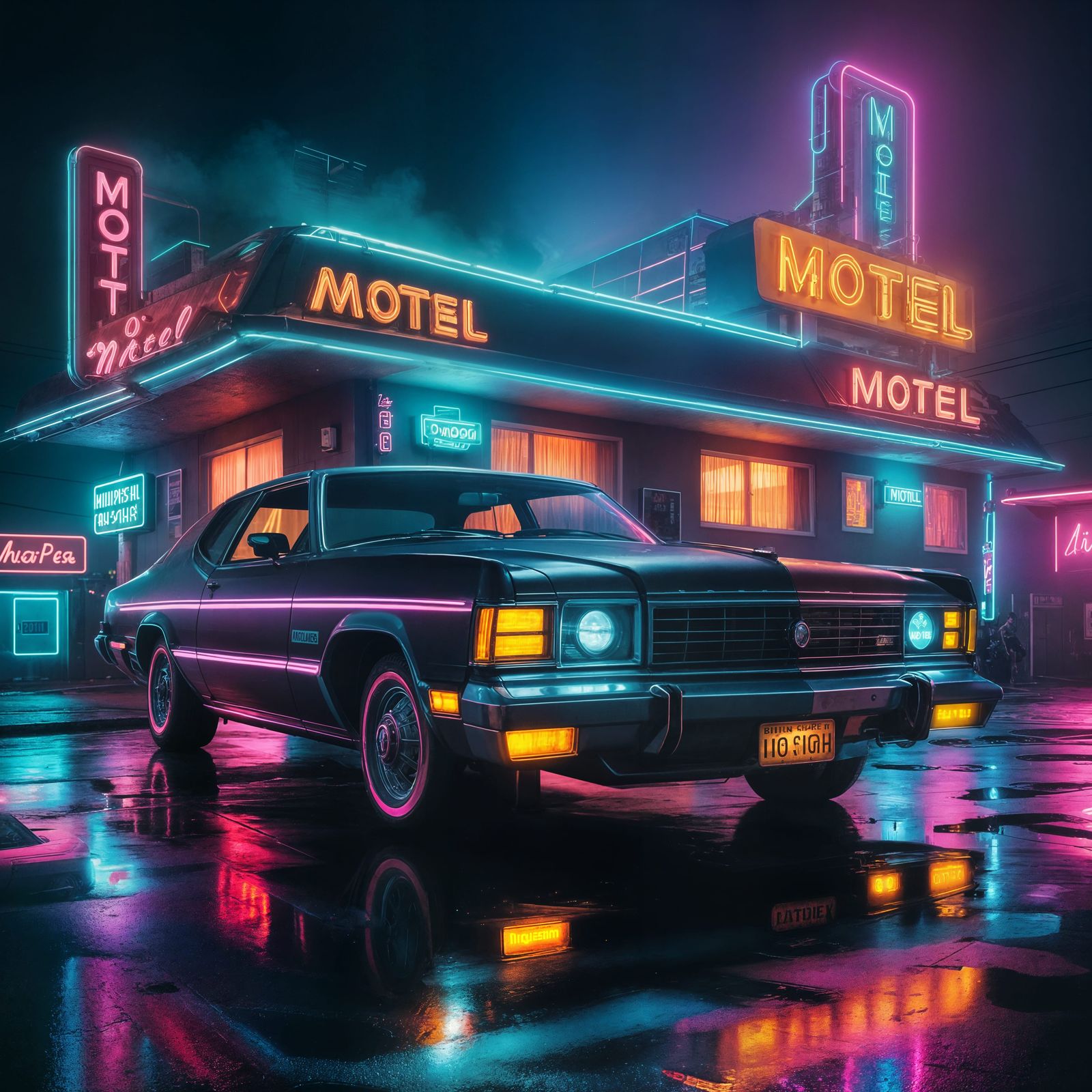 Neon Dreams: Where Retro Meets Synthwave  by @Phantazia