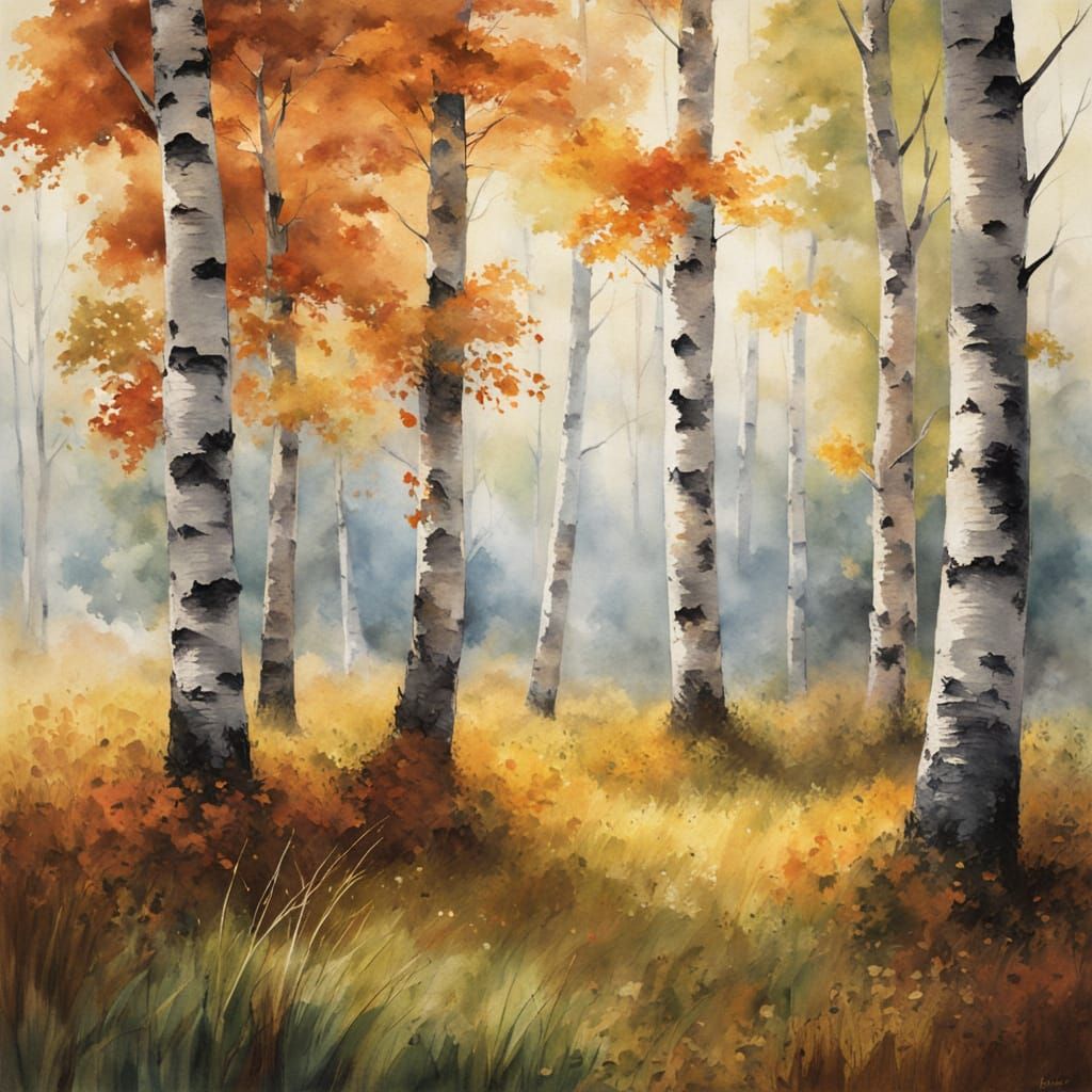 Birch trees  by @Neverland