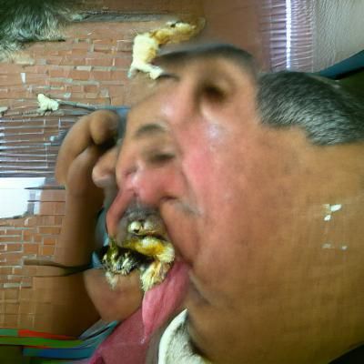 Vater alegre comiendo culos