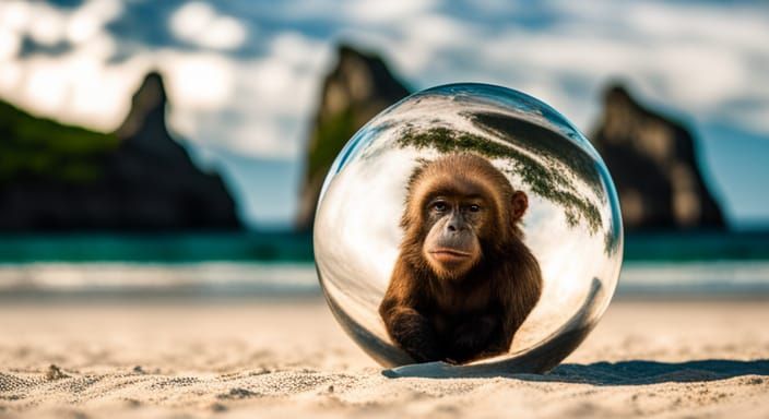 in einer flasche die am strand liegt ist eine weltkugel. sti...