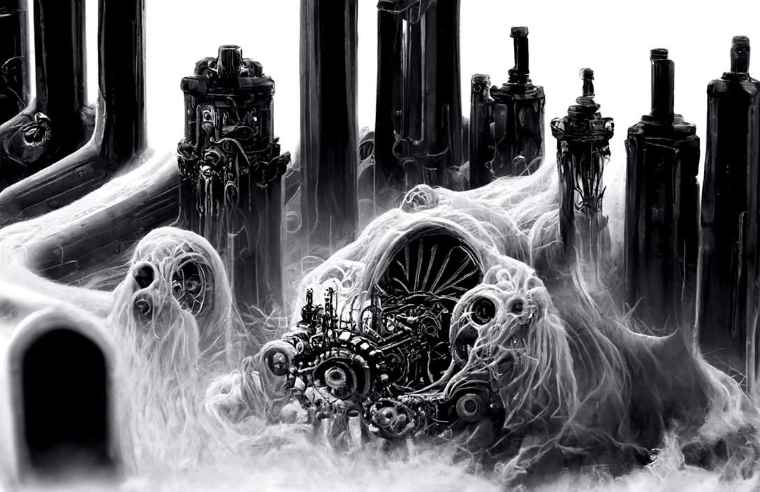 ghosts in the machine; mysterious spectral entities; technic...