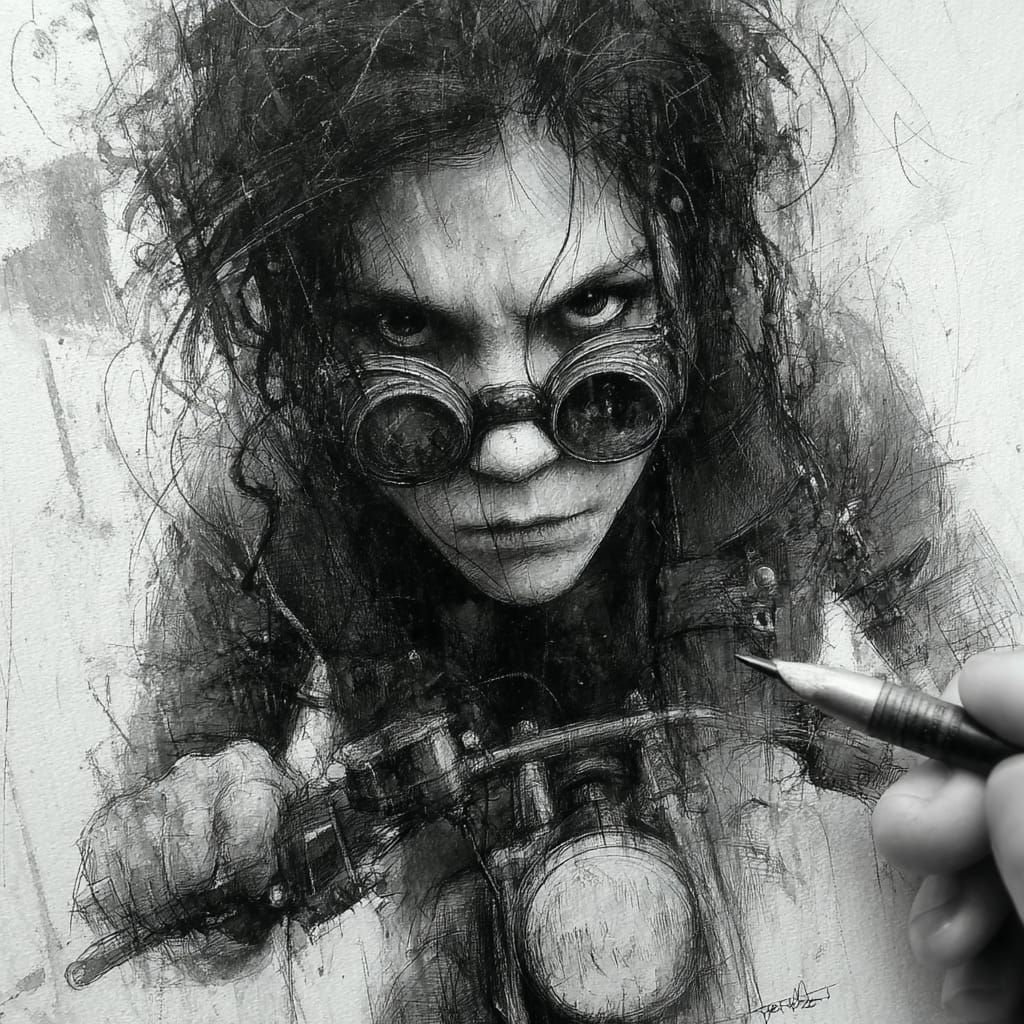 portrait of her young self