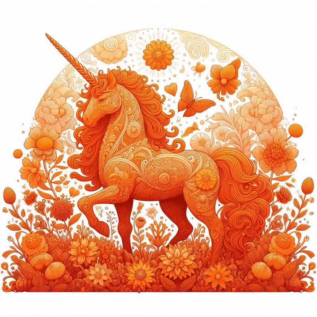 Orange unicorns