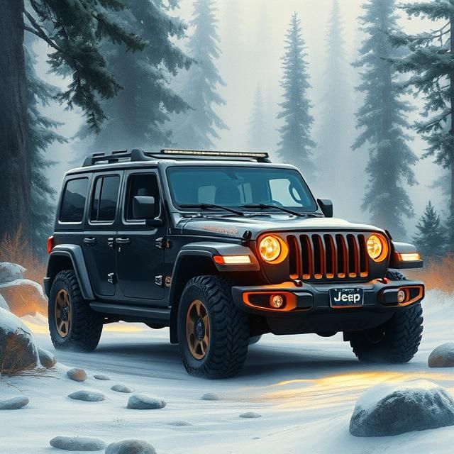 BLACK AND GOLD JEEP PATRIOT.