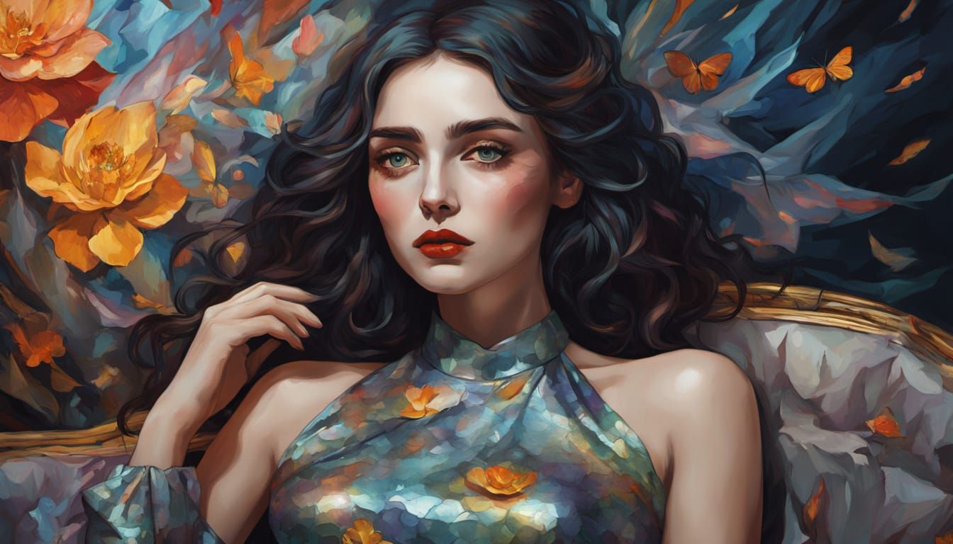 Dreamy Ethereal Portrait in Vibrant Hues