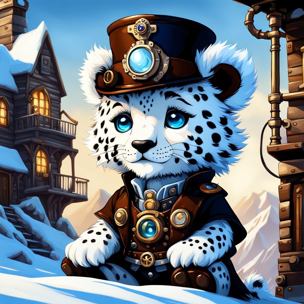 The Watchman, Steampunk Snow Leopard Cub 