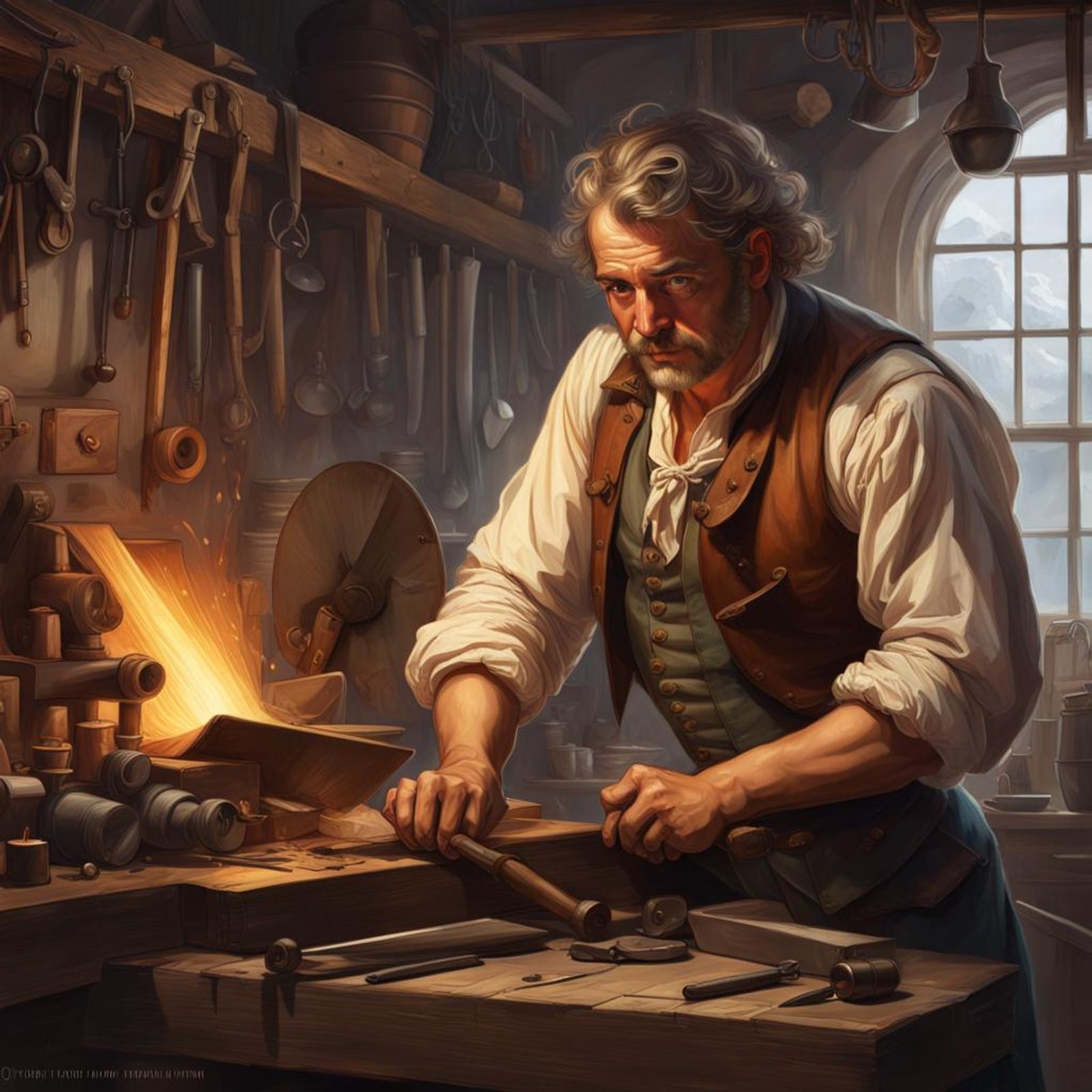 colonial blacksmith clip art