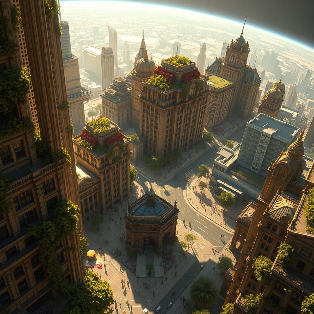 planet covered in huge city