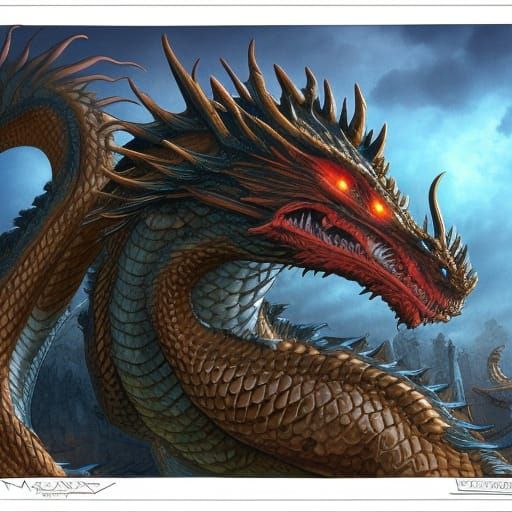 grumpy dragon hyperdetailed intricately detailed color corrected post ...